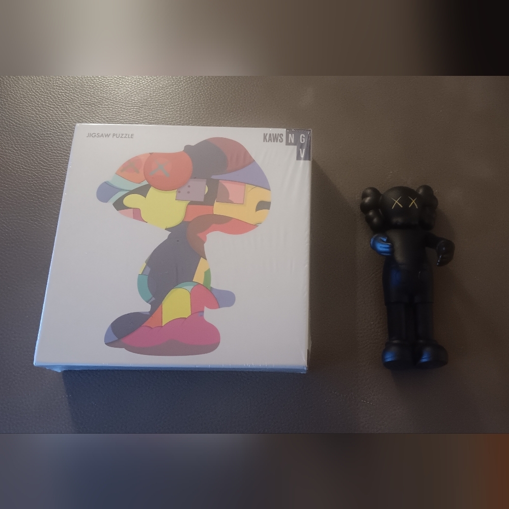 KAWS Multicolor Snoopy Puzzle with Black KAWS Companion